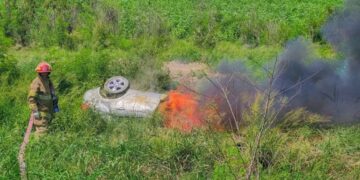 volcadura carretera Reynosa–Río Bravo