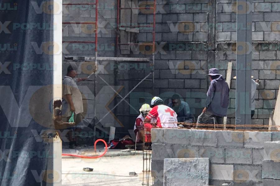 accidente de albañil en Victoria