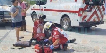 accidente de operador de grúa en Ciudad Victoria