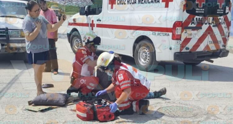 accidente de operador de grúa en Ciudad Victoria