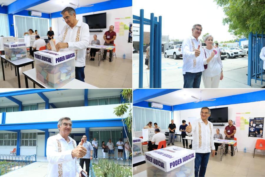 Américo Villarreal en elección judicial