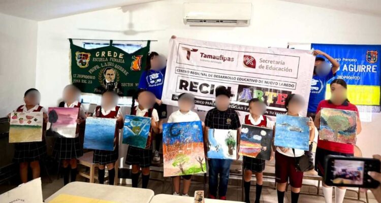 arte con material reciclado Nuevo Laredo