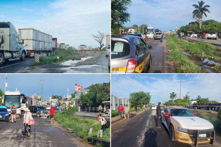 bloqueo carretera Tampico Valles 