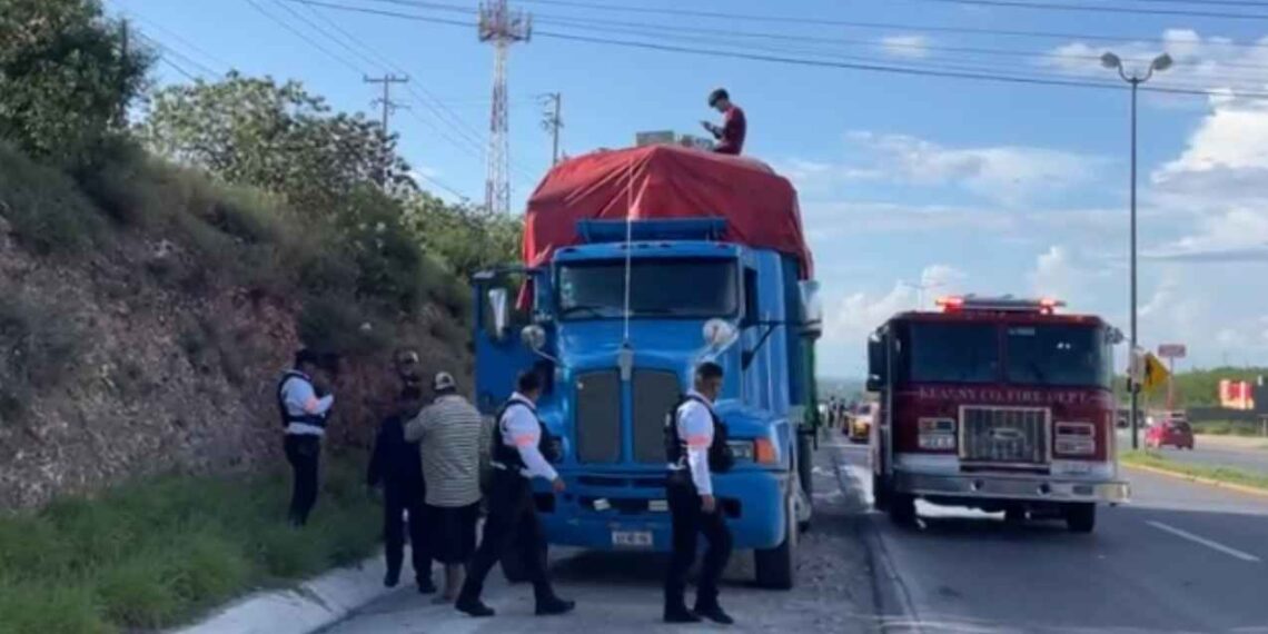 camión se incendia Victoria