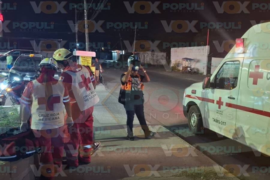 choque con motociclista en Victoria
