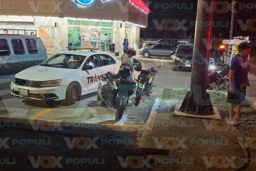 choque con motociclista en Victoria