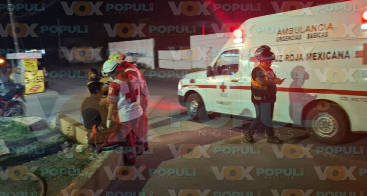 choque con motociclista en Victoria