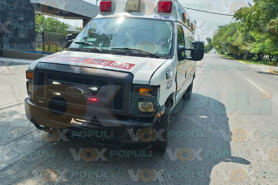 choque de ambulancia en Ciudad Victoria