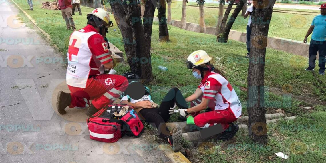 choque de motociclista en Victoria hoy