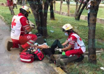 choque de motociclista en Victoria hoy