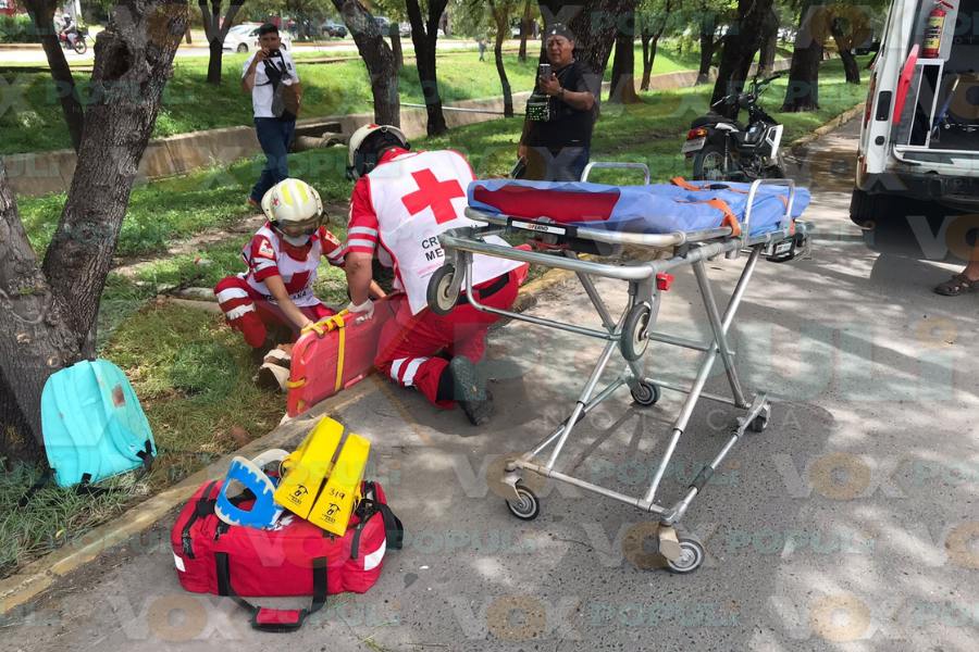 choque de motociclista en Victoria hoy