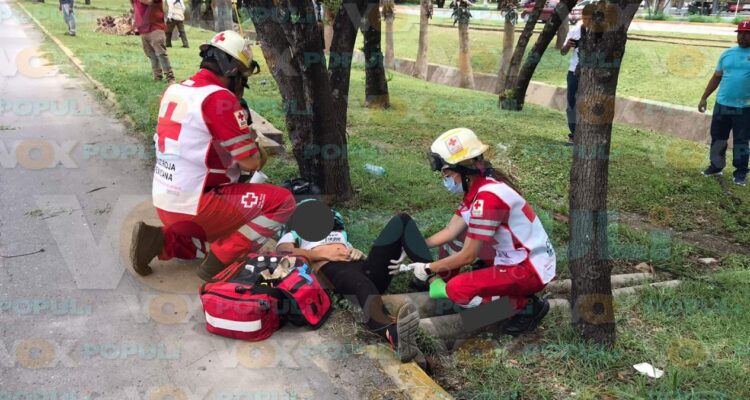choque de motociclista en Victoria hoy