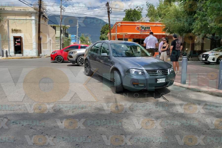 choque en centro de Ciudad Victoria hoy