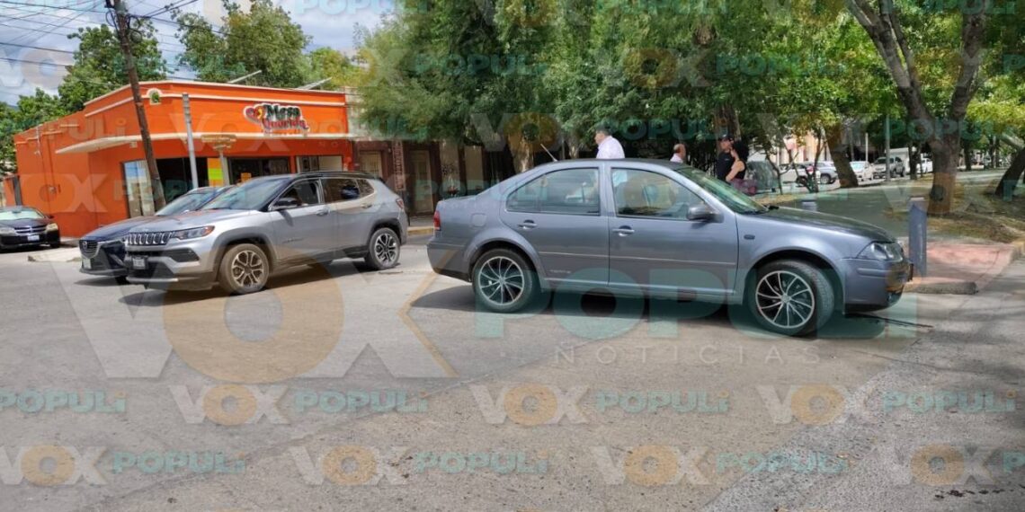 choque en centro de Ciudad Victoria hoy