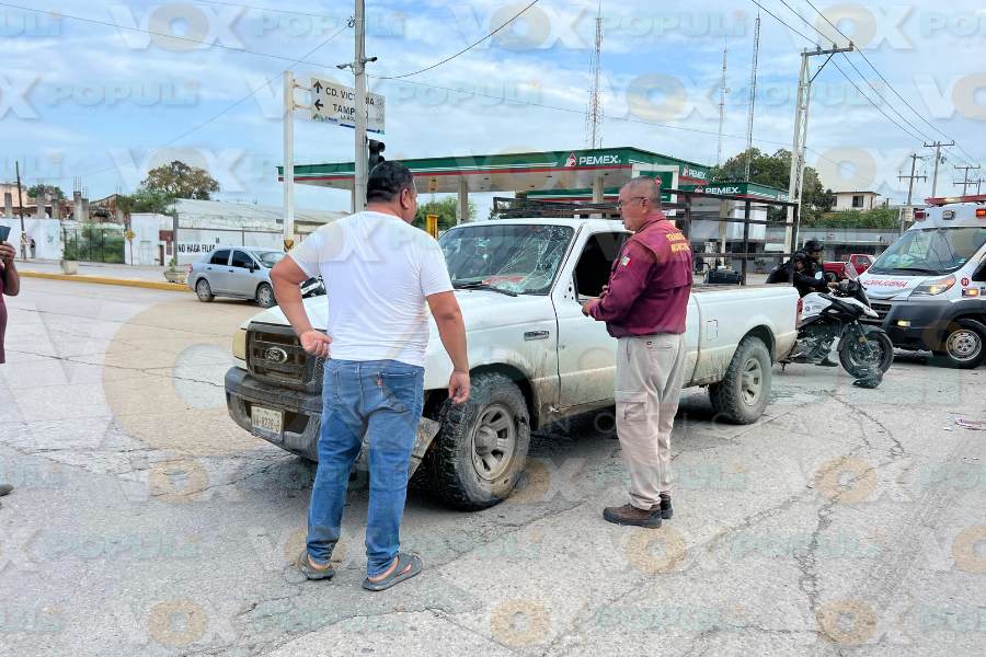 fuerte choque en El Mante hoy