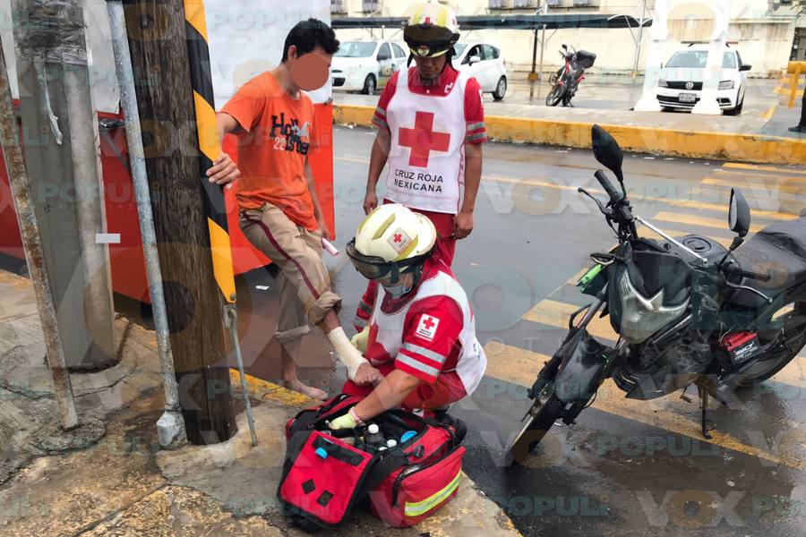 choque entre motociclista y autobus en Ciudad Victoria
