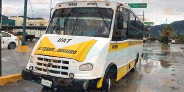 choque entre motociclista y autobus en Ciudad Victoria