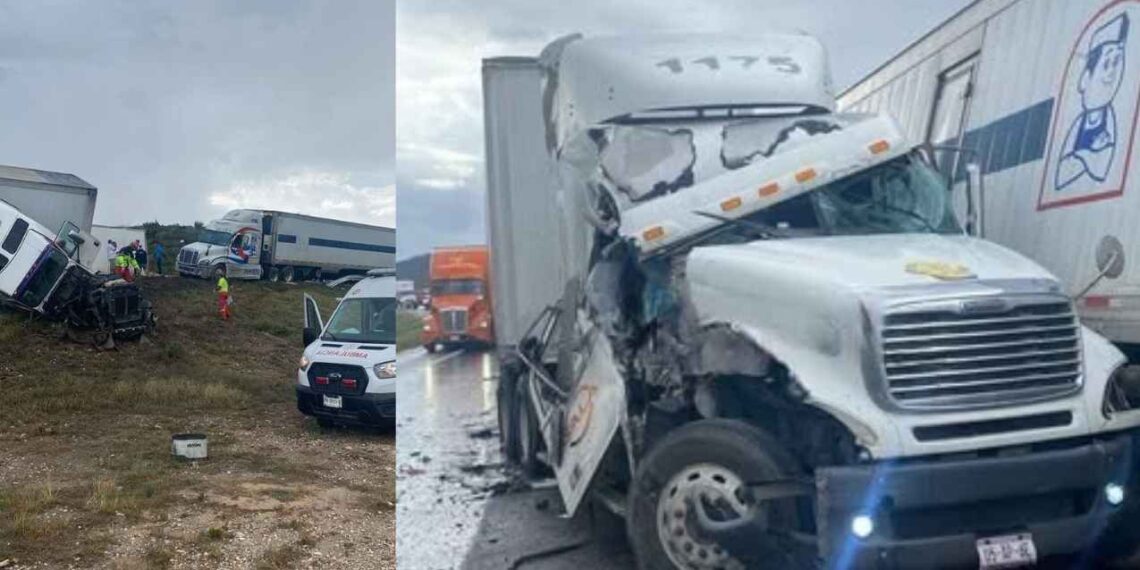 choque tráileres Galeana