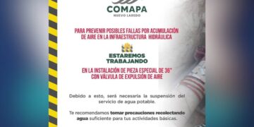 corte de agua en junio Nuevo Laredo