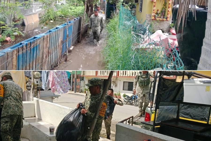 evacuación colonia Pescadores en Tampico