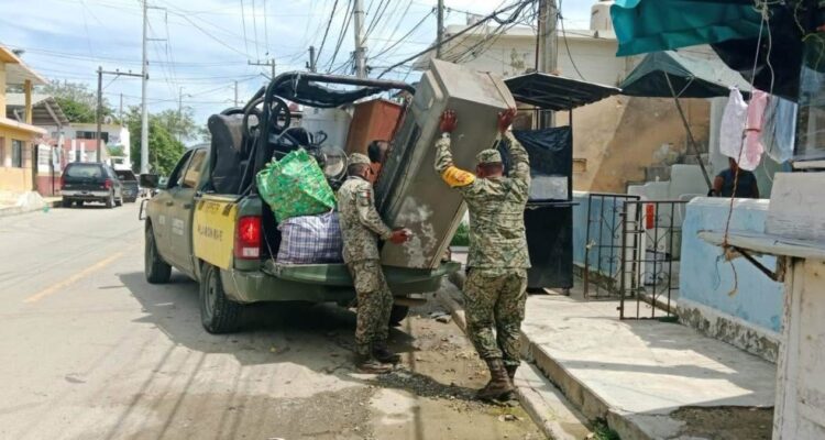 evacuación colonia Pescadores en Tampico