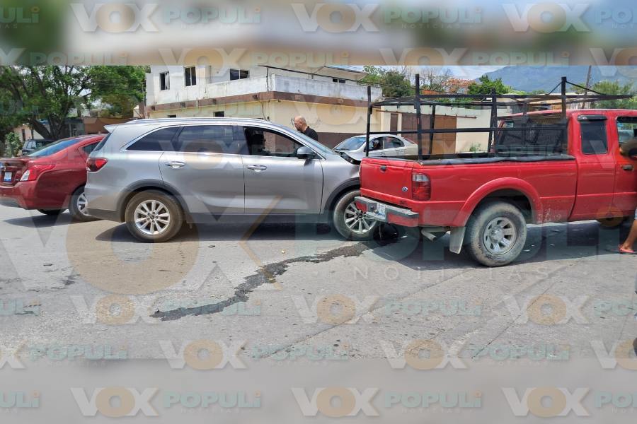 fuerte choque hoy en Victoria