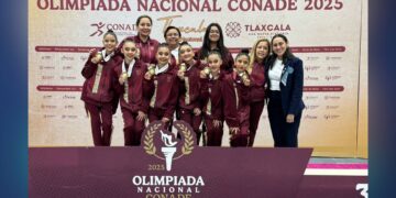 Presentación dorada de Gimnasia Rítmica de Tamaulipas en Olimpiada Nacional CONADE 2025