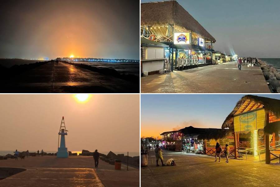 iluminación para escolleras de playa Miramar
