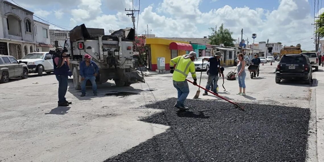 mantenimiento de calles en Matamoros
