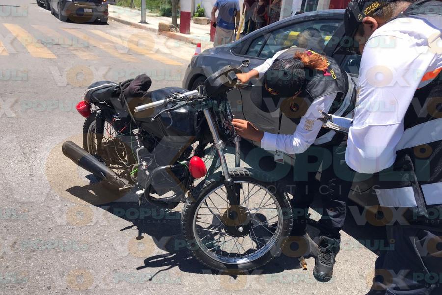 motociclista accidentado en Victoria