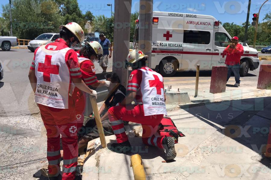 motociclista accidentado en Victoria