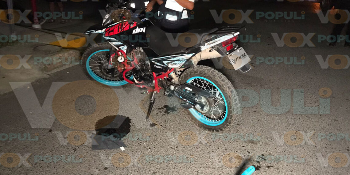 otociclistas huyen de la Guardia Estatal y derrapan en Ciudad Victoria, Tamaulipas