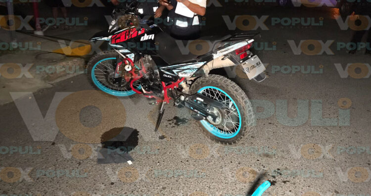 otociclistas huyen de la Guardia Estatal y derrapan en Ciudad Victoria, Tamaulipas