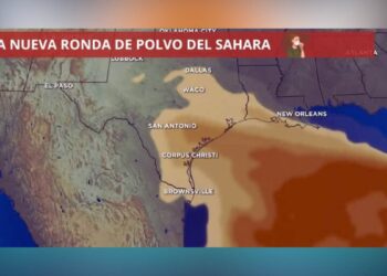 Polvo del Sahara en Nuevo Laredo