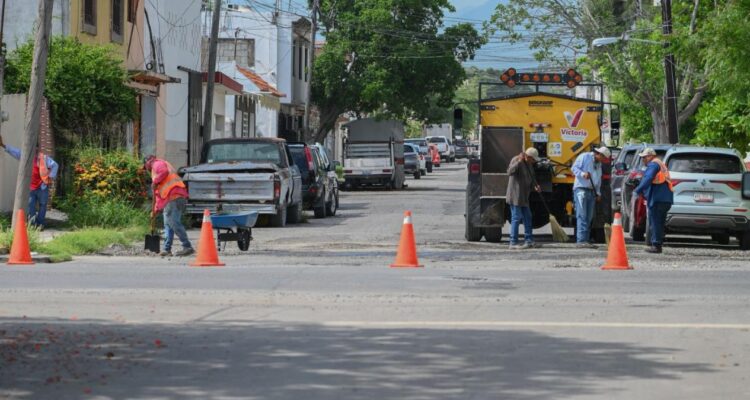 rehabilitación de calles en Ciudad Victoria