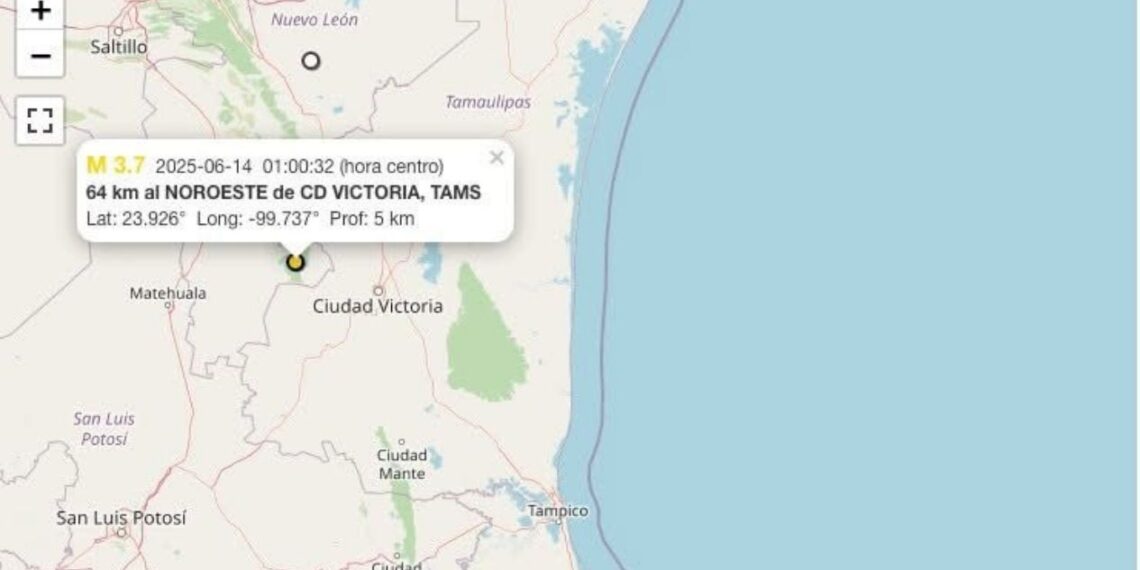 temblor en Ciudad Victoria