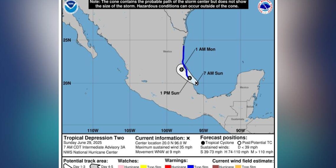 tormenta Barry en sur de Tamaulipas