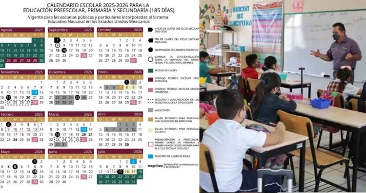 ¿Cuáles son los puentes y días de descansos del ciclo escolar 2025-2026?