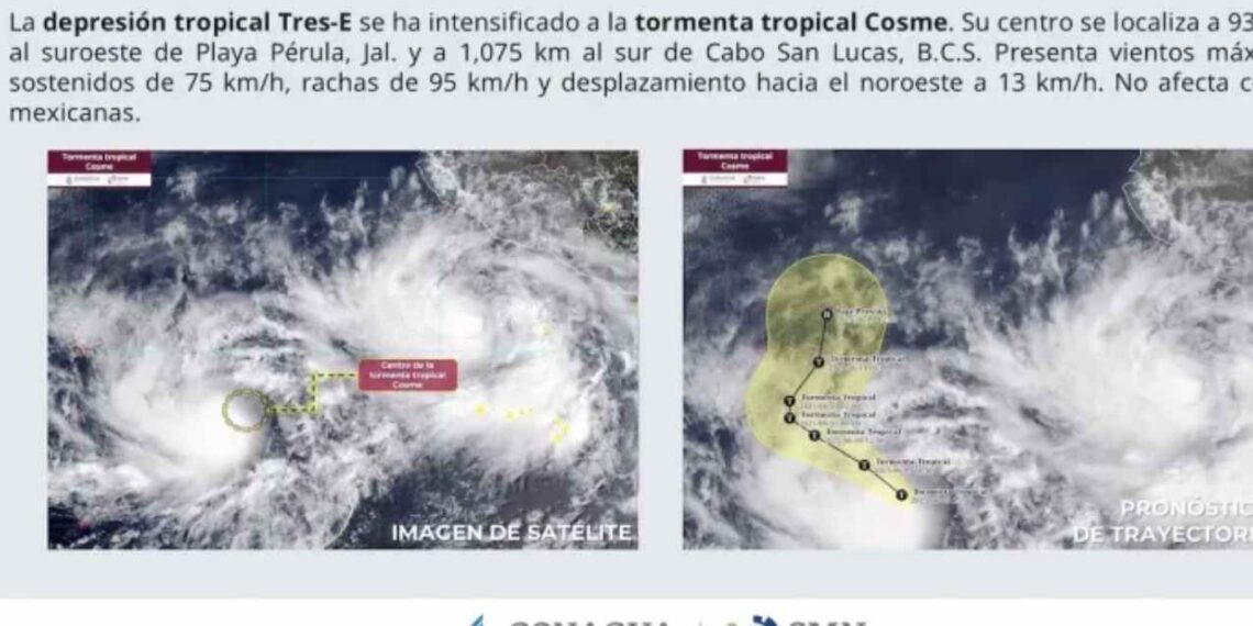 ¿Doble tormenta tropical 'Bárbara' y 'Cosme' se forman