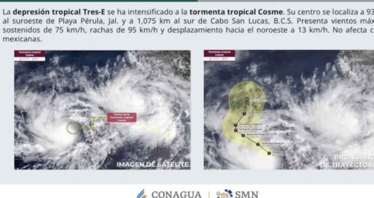 ¿Doble tormenta tropical 'Bárbara' y 'Cosme' se forman