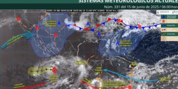 ¿En qué estados de México se esperan lluvias intensas este domingo 15 de junio, según SMN