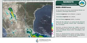 ¿Prevén lluvias en Tamaulipas para este lunes 23 de junio?