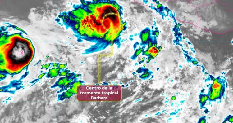 ¿Qué día podría convertirse en huracán categoría 1 la tormenta tropical Bárbara?