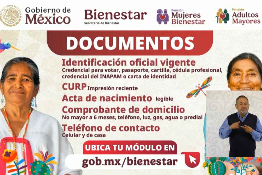 ¿Qué documentos se necesitan para inscribirse en la Pensión Mujeres Bienestar en junio?