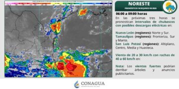 ¿SMN pronostica lluvias acompañadas de posible caída de granizo en Tamaulipas?