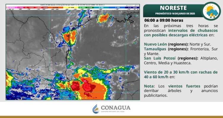 ¿SMN pronostica lluvias acompañadas de posible caída de granizo en Tamaulipas?
