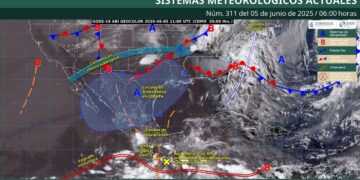 ¿Se pronostican chubascos y lluvias puntuales fuertes para este jueves 5 de junio en México?