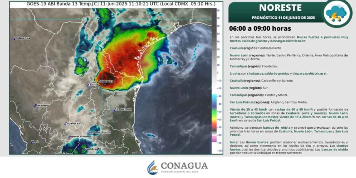 ¿Sistema frontal traerá lluvias intensas y ráfagas de viento a Tamaulipas, según el SMN?