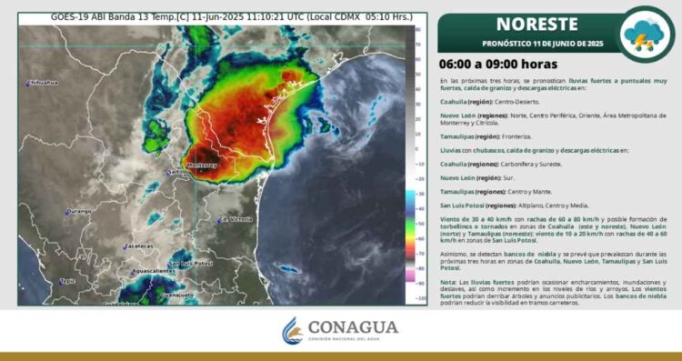 ¿Sistema frontal traerá lluvias intensas y ráfagas de viento a Tamaulipas, según el SMN?