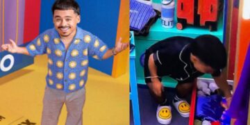 Abelito utiliza un banquito en La Casa de los Famosos